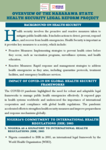 Read more about the article Overview of the Nasarawa State Health Security Legal Reform Project